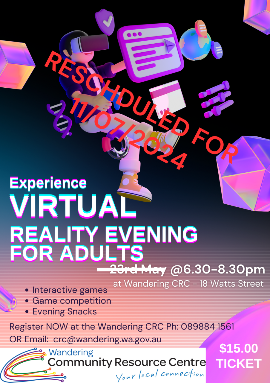 RESCHDULED- Virtual Reality Evening for Adults